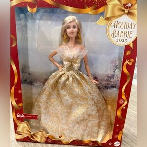 Barbie Signature Holiday Doll in Gold and White